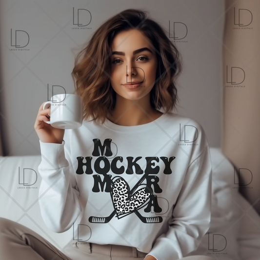 Retro Ice Hockey Mom Era Love Stick PNG SVG Instant Download Easy Cricut Cut File Sublimation Image Tumbler Hoodie Crew Neck Car Decal Shirt