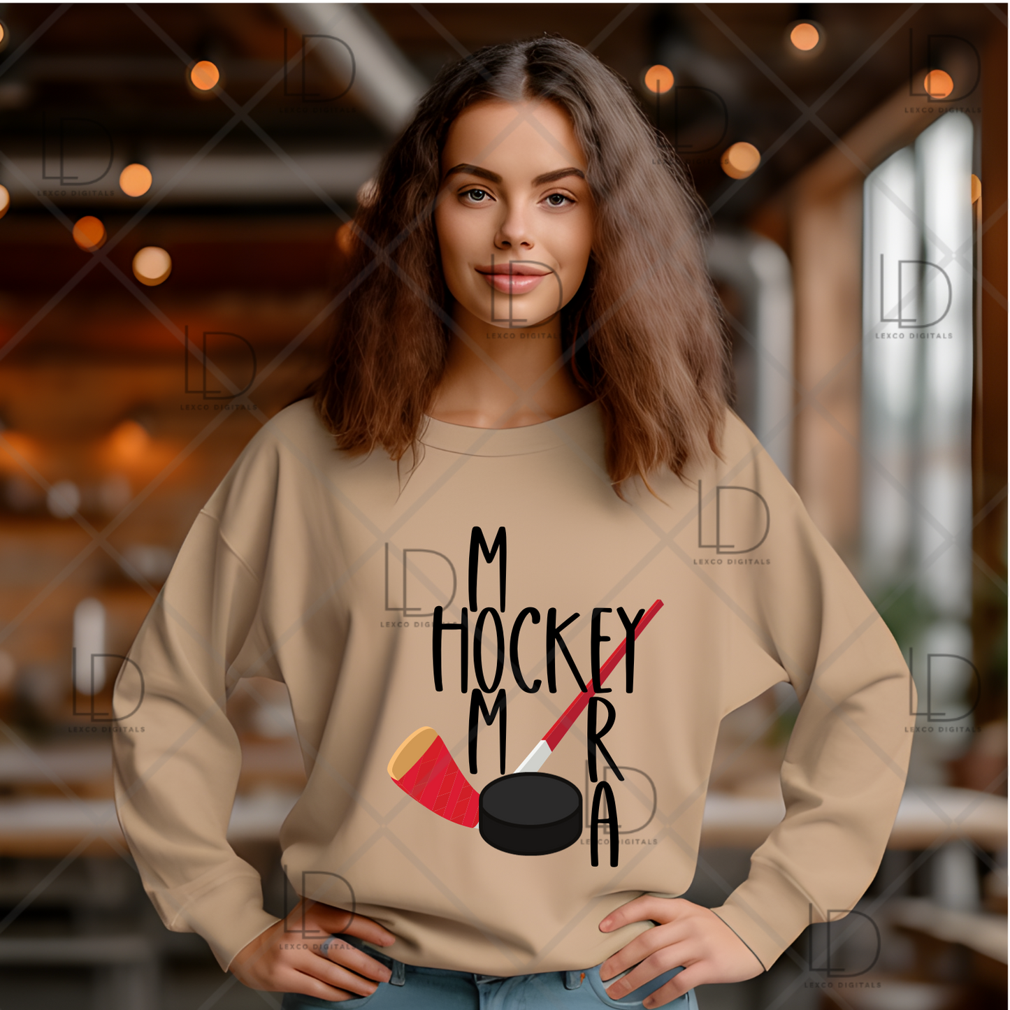 Ice Hockey Mom Era Love Stick PNG SVG Instant Download Easy Cricut Cut File Sublimation Image Tumbler Hoodie Crew Neck Car Decal Shirt