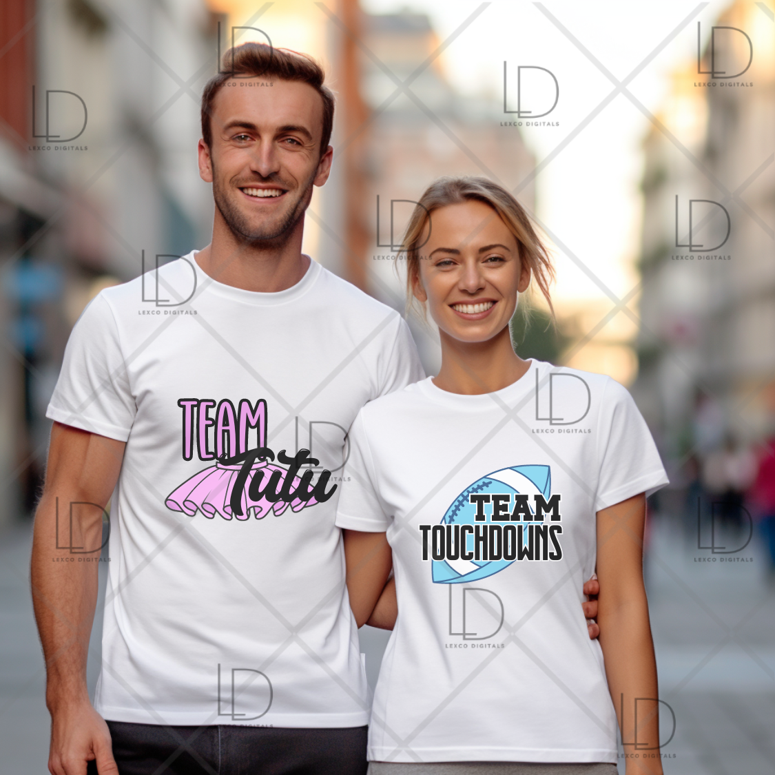 Touchdowns Or Tutu Pregnancy Gender Reveal Bundle  SVG/PNG Instant Download Pink Or Blue