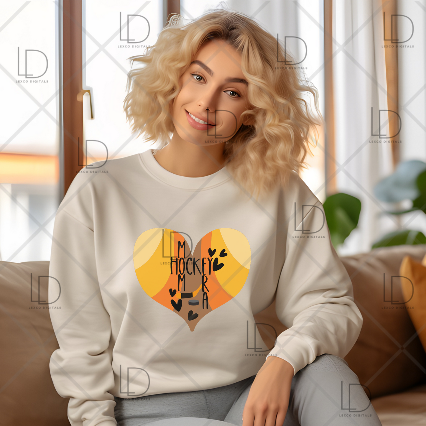 Retro Ice Hockey Mom Era Love Stick PNG SVG Instant Download Easy Cricut Cut File Sublimation Image Tumbler Hoodie Crew Neck Car Decal Shirt