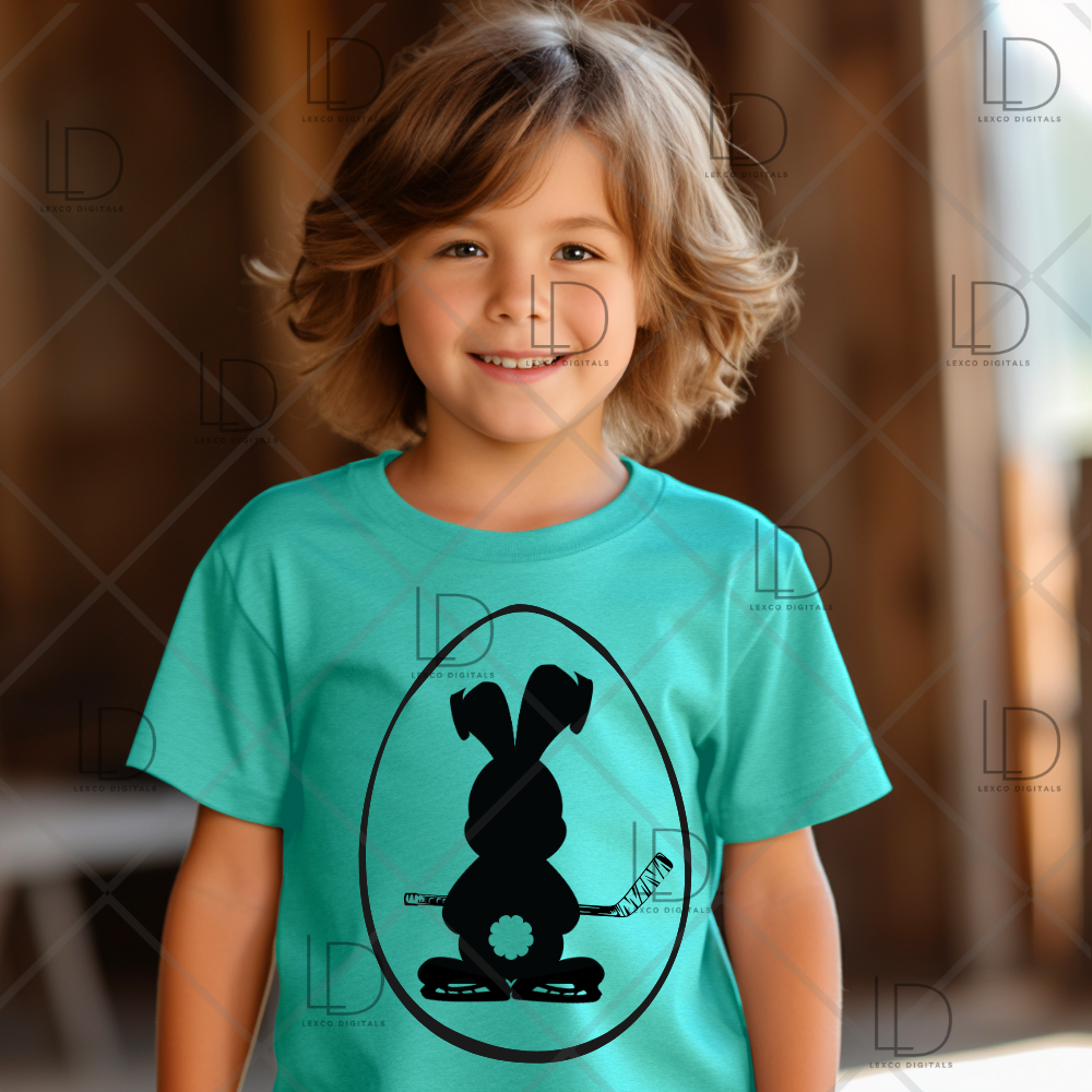 Hockey Easter Bundle Bunny With Skates And Ice Hockey Stick PNG/SVG Instant Download Easy Cut File Sublimation Hoodie Crew Neck Mug Tumbler Sticker Tshirt Image