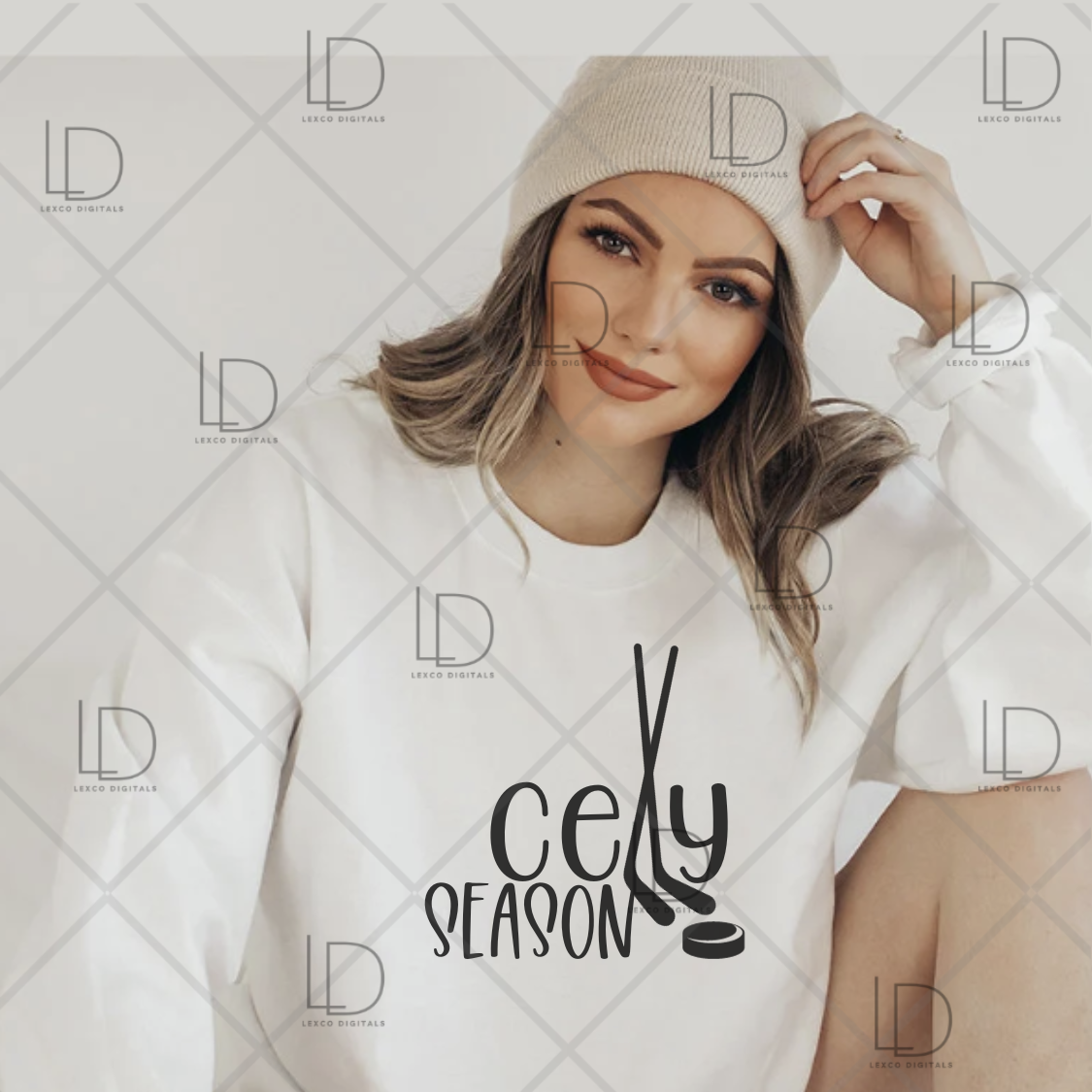 Ice Hockey Mom Love Celly Season Sticks PNG SVG Instant Download Easy Cricut Cut File Sublimation Image Tumbler Hoodie Crew Neck Car Decal Shirt